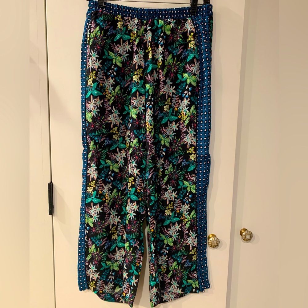 Anthropologie Ett Twa Cropped Multi Floral Pants Size S